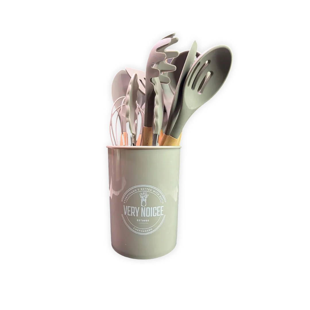 Chefchosen's Silicone Kitchen Utensils W/ Wooden Handle