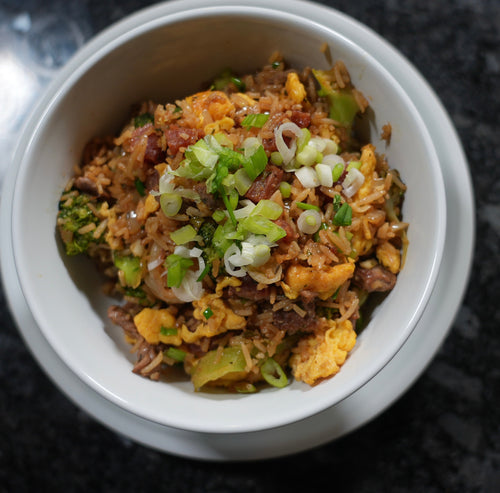 Steak and Shrimp Fried Rice